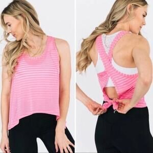 Zyia Active Pink Nimbus Split Back Tank Sz XXL NWTS